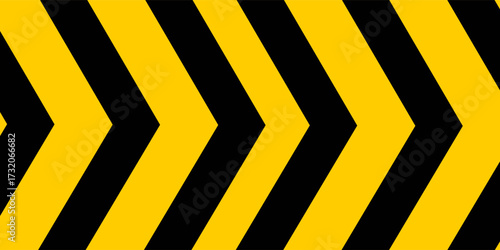 Horizontal and crossed caution tapes with black and yellow chevron print. Warn borders in construction work zone or criminal scene. Hazard, risk, emergency or stop signs.