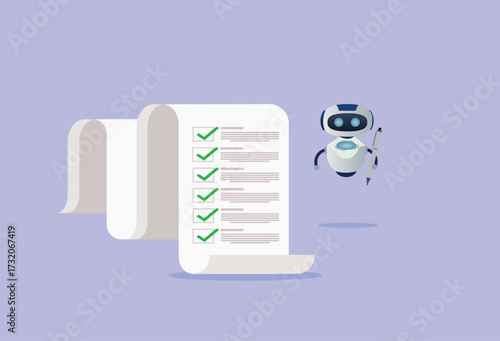 AI chatbot with online checklist for to-do list assistants task planning concept