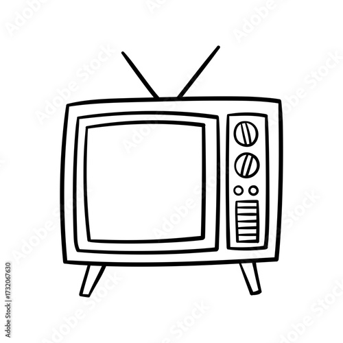 Hand-Drawn Retro TV