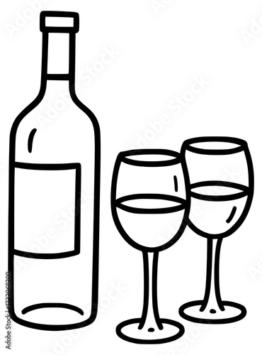 Bottle and glass of wine