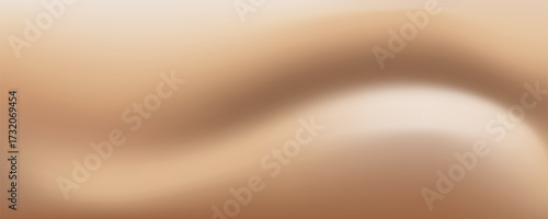 Wavy pearl beige gradient background with light color texture. Nude neutral gradation bg. Cream and brown elegant champagne abstract wallpaper