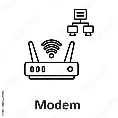Modem Vector Icon which can easily modify or edit