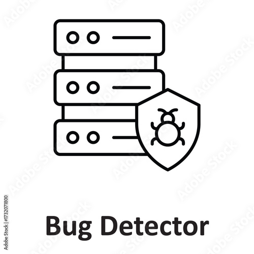 Bug detector, Vector Icon which can easily modify or edit