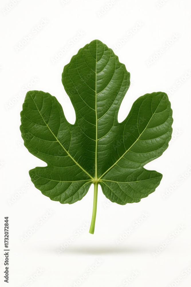 Fototapeta premium Isolated fig leaf on a plain background.