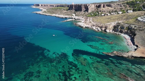 Turquoise Water, White Sand Beach, Sicily Waves