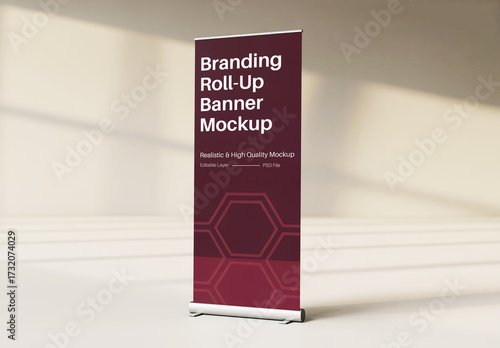 Modern Branding Roll Up Banner Mockup for Events