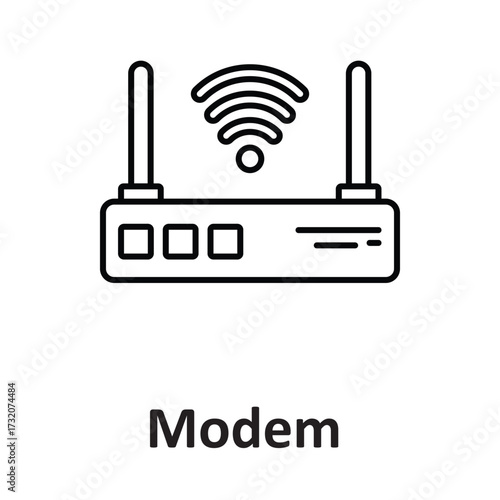 Modem Vector Icon which can easily modify or edit