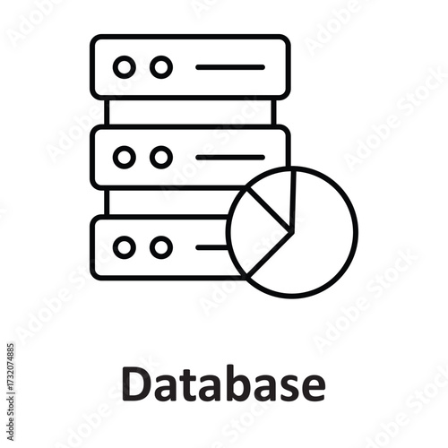 Database Vector Icon which can easily modify or edit