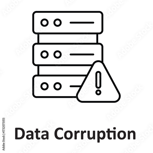 Data corruption Vector Icon which can easily modify or edit