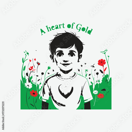 Beautiful Child Illustration – A Heart of Gold Concept Art