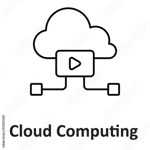 Cloud computing Icon which can easily modify or edit