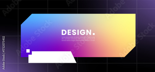 Futuristic element vector illustration. Colorful lower third video overlay.