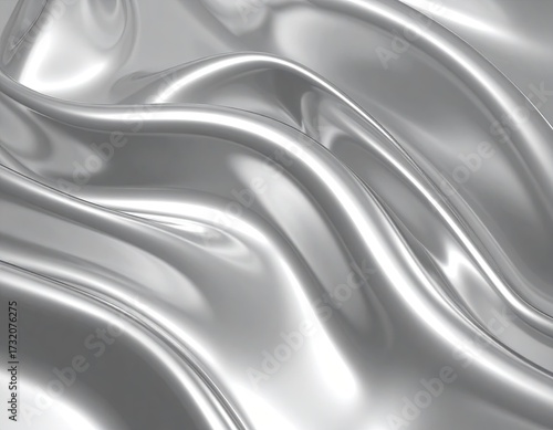 Abstract silver fabric folds