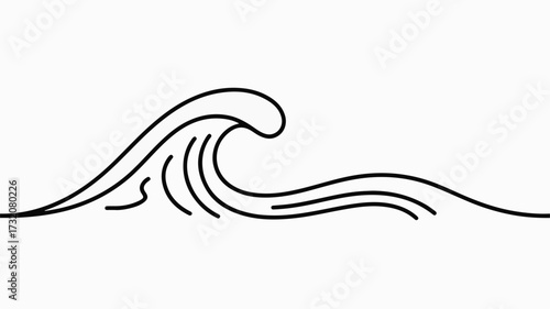 Dynamic ocean wave design captures raw power and natural beauty for coastal themes and summer branding projects