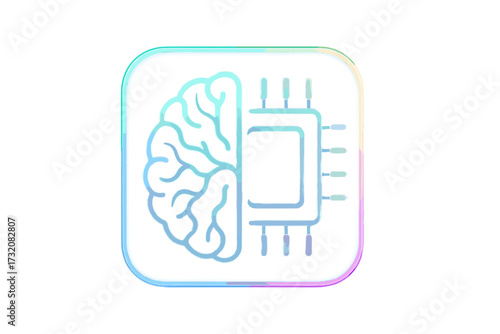 Artificial intelligence, human brain, and microchip integration for advanced technology and digital thinking