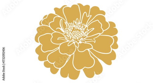 Golden flower illustration