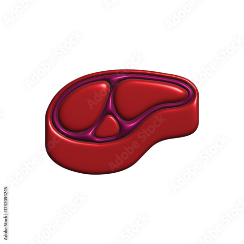 Stylish Illustration of a Beef Steak A Culinary Delight Icon