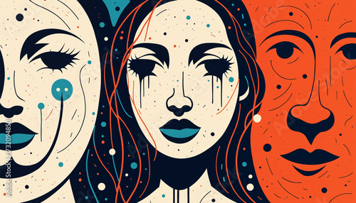 stylized abstract illustrat...
