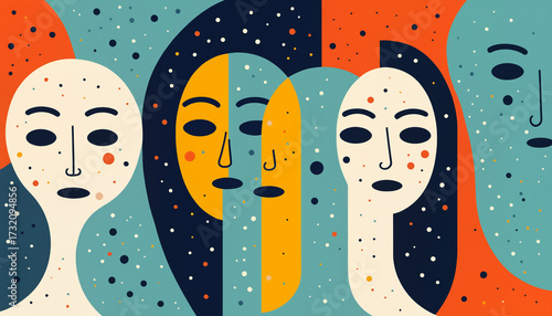 abstract stylized illustrat...
