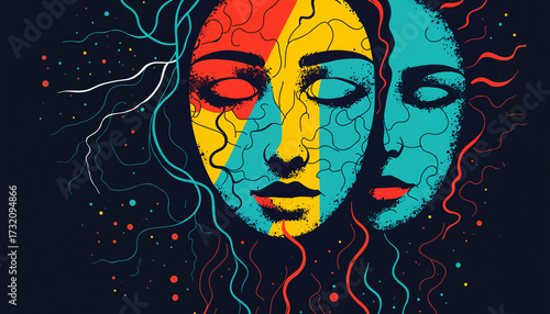 vibrant abstract illustrati...