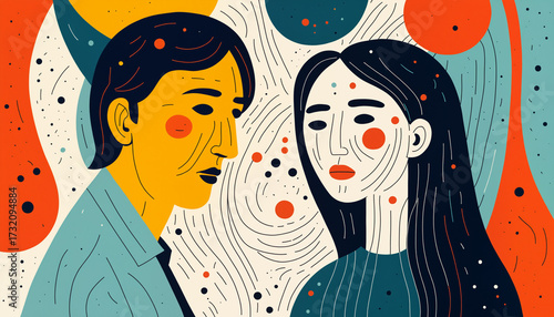 stylized illustration of ad...