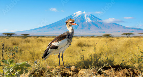 great blue heron in the field