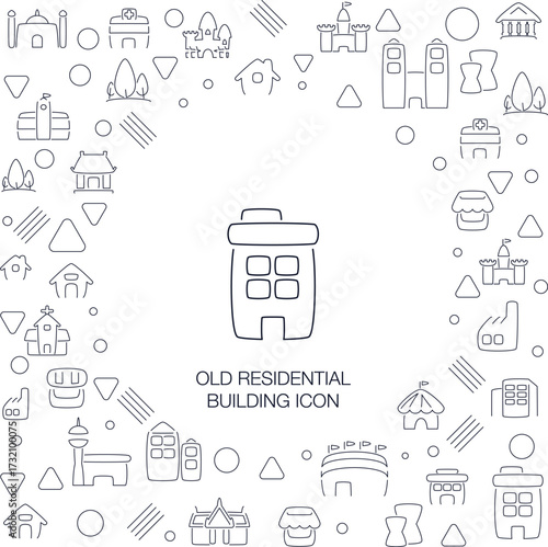 Old Residential Building Icon