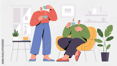 man having coffee