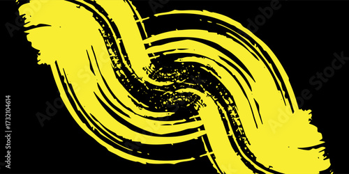 yellow black brush wrap car sticker pattern abstract banner sporty lines light blue black color combination grunge brush pattern, Eps 10.