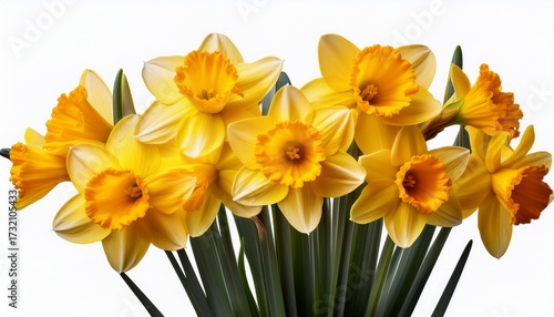 Wallpaper Mural Yellow Daffodil Flowers Isolated On Transparent Background Torontodigital.ca