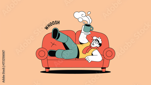 man having coffee