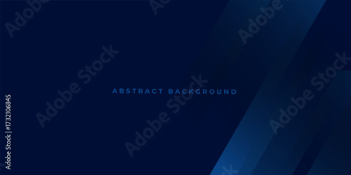 Abstract dark blue background with modern geometric diagonal lines for business presentation and technology.
