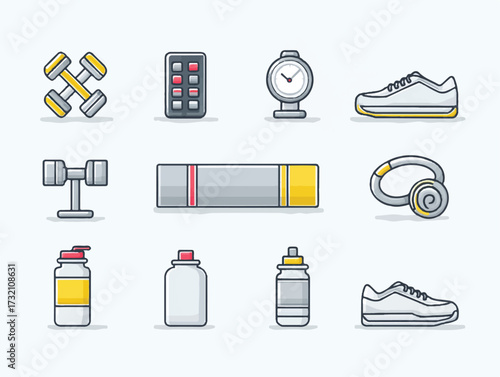 Fitness and Exercise Equipment Still Life Representing Healthy Lifestyle Choices and Workout Accessories For Gym Enthusiasts
