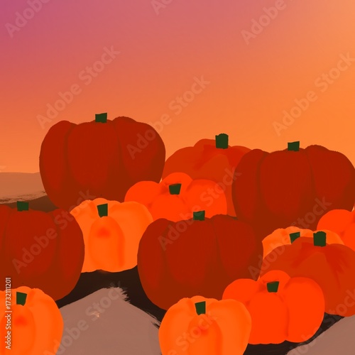 halloween background with pumpkins  autumn 