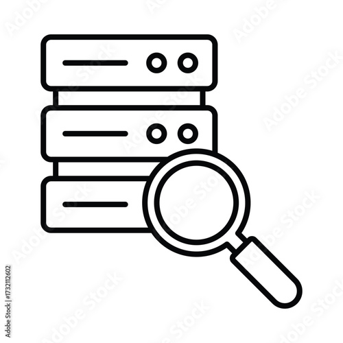 Database analysis Vector Icon which can easily modify or edit