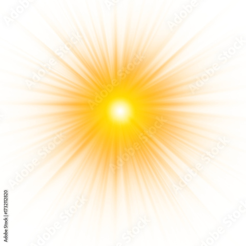 Картината върху платно Dynamic yellow burst illustration, perfect for adding energy and vibrant flair t