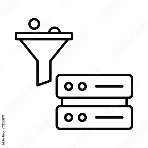 Data reduction  Vector Icon which can easily modify or edit