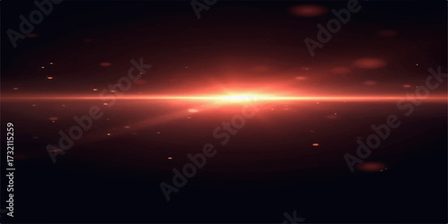 Abstract space background with sun, stars, and an orange and yellow explosion of light and fire