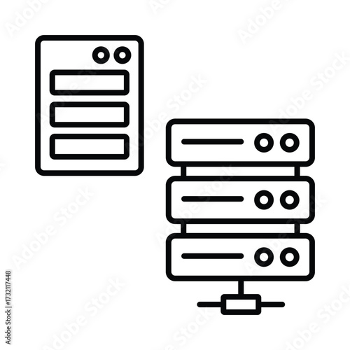 network server Vector Icon which can easily modify or edit