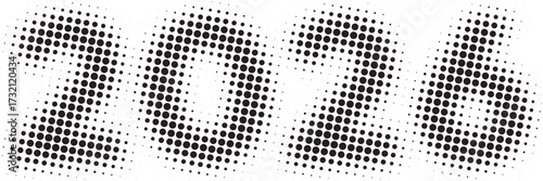Digital Transition Stylized Halftone 2026 Typography