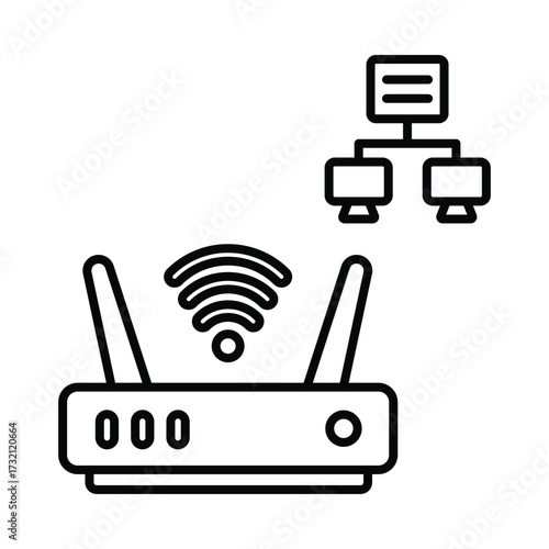 Modem Vector Icon which can easily modify or edit