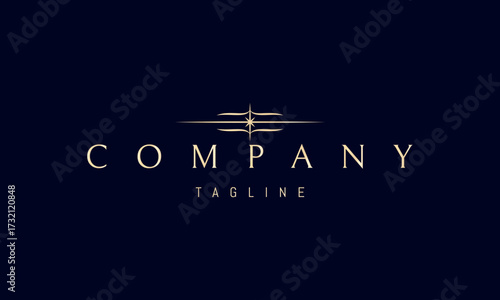A vector golden logo featuring an abstract image: a star placed inside brackets, symbolizing focus and clarity.
