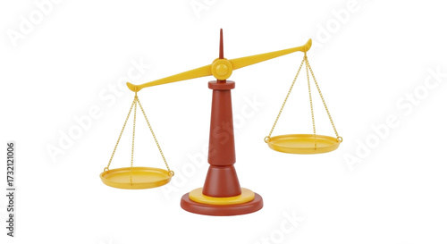 Wallpaper Mural Isolated balance scale symbolizing fairness, justice, weight or measure concept on table Torontodigital.ca