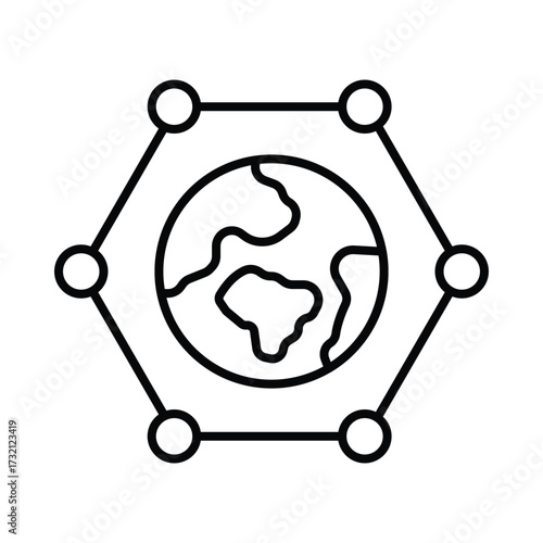 Networking Vector Icon which can easily modify or edit