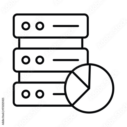 Database Vector Icon which can easily modify or edit