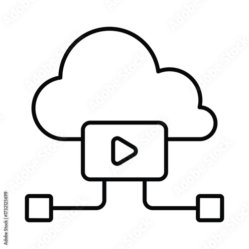 Cloud computing Icon which can easily modify or edit