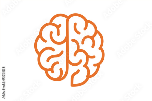 Brain line icon vector illustration. Concept for intelligence, mind, thinking, idea, knowledge, creativity. Psychology and mental health symbol. Neurology, logic and memory sign.
