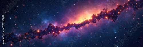 Two celestial twins, mirrored constellations blazing across a dark night sky, stars shimmering with cosmic energy , stardust, twin constellations, celestial phenomena