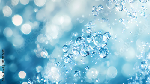 Wallpaper Mural Abstract Blue Water Bubbles Torontodigital.ca