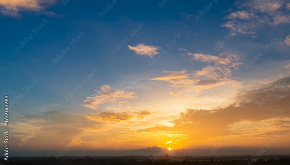 Fototapeta premium Sunset Sky For Background Sunrise Sky And Cloud At Morning Nature For Design Art Work